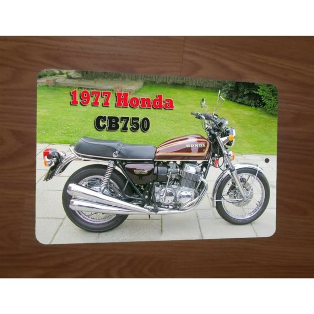 1977 Honda CB750 Motorcycle Photo 8x12 Metal Wall Sign